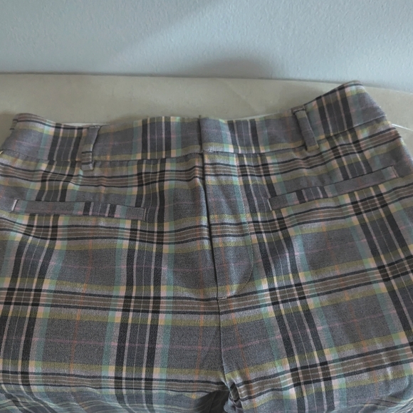 TALL Anthropologie Maeve Essential Slim Flare Plaid Pants - Picture 5 of 7